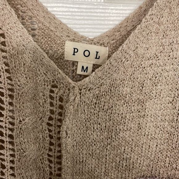 Gorgeous POL OVERSIZED TAN/ CAMOUFLAGE DISTRESSED SWEATER MEDIUM (XL/12/14) - Picture 7 of 7